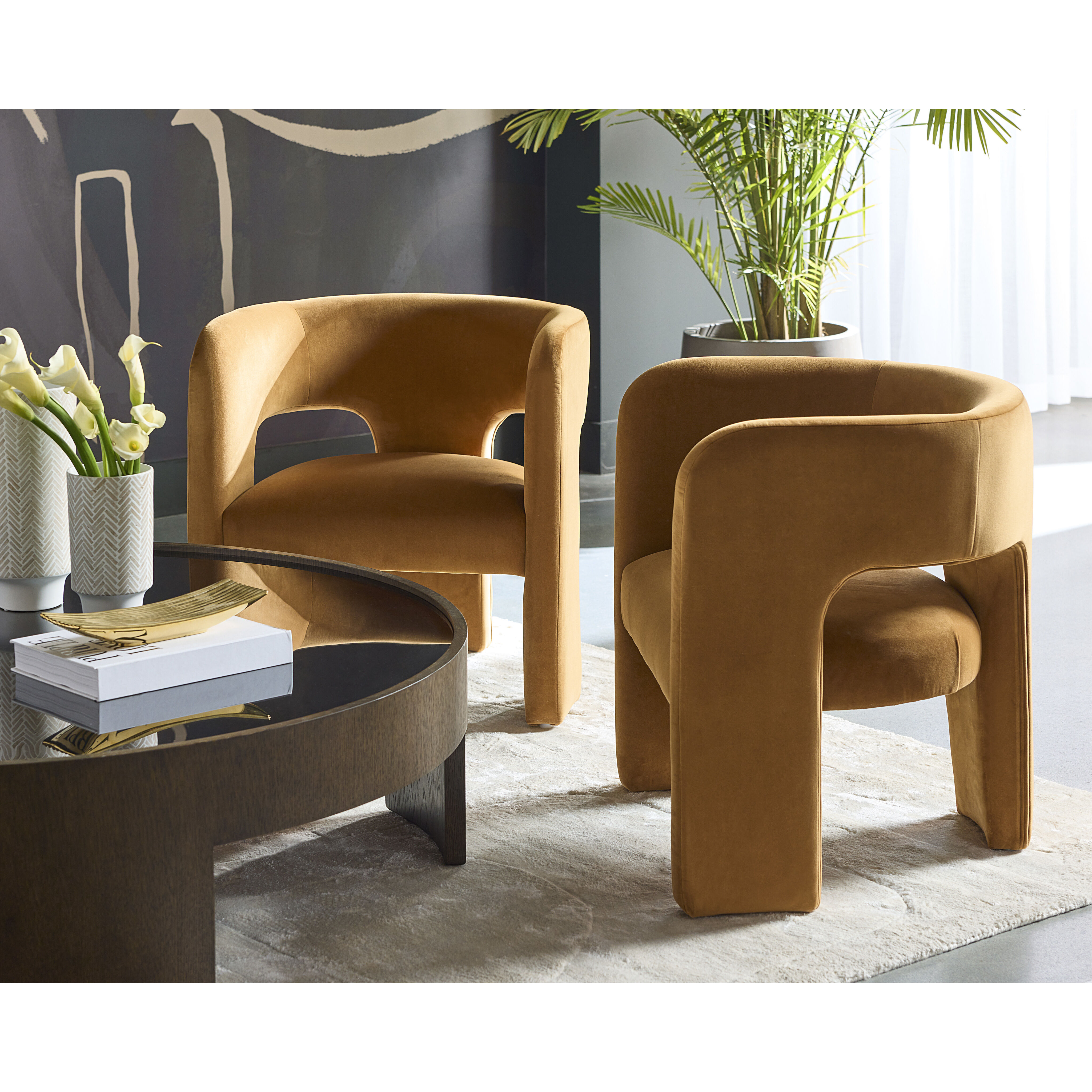 Isidore Meg Gold Lounge Chair